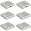 pyramideformede stolpehætter 6 stk. 81x81 mm galvaniseret metal
