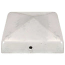 pyramideformede stolpehætter 6 stk. 81x81 mm galvaniseret metal