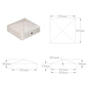 pyramideformede stolpehætter 6 stk. 81x81 mm galvaniseret metal