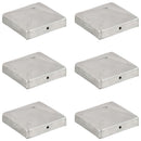 pyramideformede stolpehætter 6 stk. 91x91 mm galvaniseret metal