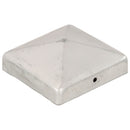 pyramideformede stolpehætter 6 stk. 91x91 mm galvaniseret metal