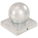 globusformet stolpehætte 6 stk. 101x101 mm galvaniseret metal