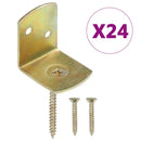 beslag til hegnspanel 24 stk. L-formet galvaniseret metal