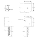 beslag til hegnspanel 24 stk. L-formet galvaniseret metal