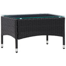 haveloungesæt 5 dele med hynder polyrattan sort
