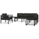 hjørnemodul til sofa med hynder 1 stk. aluminium antracitgrå