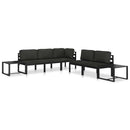 hjørnemodul til sofa med hynder 1 stk. aluminium antracitgrå