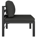 midtermodul til sofa med hynder aluminium antracitgrå