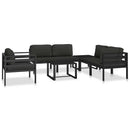 midtermodul til sofa med hynder aluminium antracitgrå