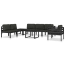 midtermodul til sofa med hynder aluminium antracitgrå