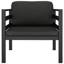 sofastol med hynder aluminium antracitgrå