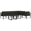 sofastol med hynder aluminium antracitgrå