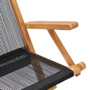 foldbare havestole 2 stk. massivt teaktræ og reb