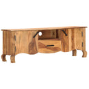 tv-bord 115x30x42 cm massivt teaktræ