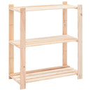 reoler 2 stk. 3 hylder 80x38x90 cm massivt fyrretræ 150 kg