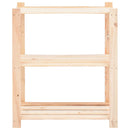reoler 2 stk. 3 hylder 80x38x90 cm massivt fyrretræ 150 kg