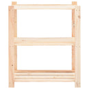 reoler 3 stk. 3 hylder 80x38x90 cm massivt fyrretræ 150 kg