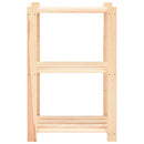 reoler 2 stk. 3 hylder 60x38x90 cm massivt fyrretræ 150 kg