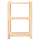 reoler 3 stk. 3 hylder 60x38x90 cm massivt fyrretræ 150 kg