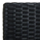 havestol med hynde polyrattan sort