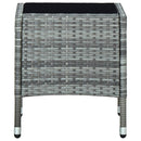 havebord 40x40x45 cm polyrattan grå