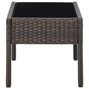 havebord 75x40x37 cm polyrattan brun