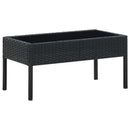 havebord 75x40x37 cm polyrattan sort