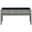 havebord 75x40x37 cm polyrattan grå