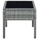 havebord 75x40x37 cm polyrattan grå