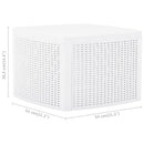 sidebord 54 x 54 x 36,5 cm plastik hvid
