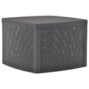 sidebord 54 x 54 x 36,5 cm plastik mokkafarvet