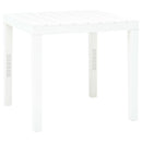 havebord 78 x 78 x 72 cm plastik hvid