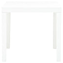 havebord 78 x 78 x 72 cm plastik hvid