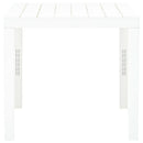 havebord 78 x 78 x 72 cm plastik hvid