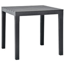 havebord 78 x 78 x 72 cm plastik antracitgrå