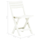 foldbare havestole 2 stk. plastik hvid