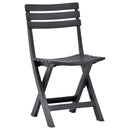 foldbare havestole 2 stk. plastik antracitgrå