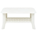 sofabord 90 x 60 x 46 cm plastik hvid