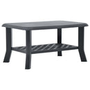 sofabord 90x60x46 cm plastik antracitgrå
