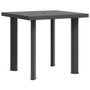 havebord 80 x 75 x 72 cm plastik antracitgrå