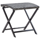 foldbar taburet polyrattan grå