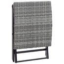 foldbar taburet polyrattan grå