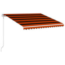 automatisk foldemarkise 400 x 300 cm orange og brun