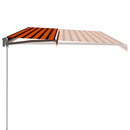 foldemarkise manuel betjening 600 x 300 cm orange og brun
