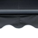 markise m. LED-lys 350x250 cm manuel betjening antracitgrå