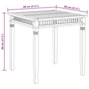 havebord 80x80x80 cm massivt teaktræ