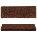 trappemåtter 15 stk. 65x21x4 cm brune rektangulære kanter