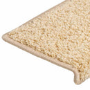 trappemåtter 15 stk. 65x21x4 cm cremefarvede rektangulære kanter