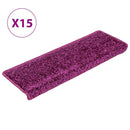 trappemåtter 15 stk. 65x21x4 cm violet rektangulær kant
