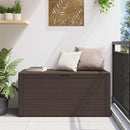 opbevaringsboks til haven 116x44x55 cm brun